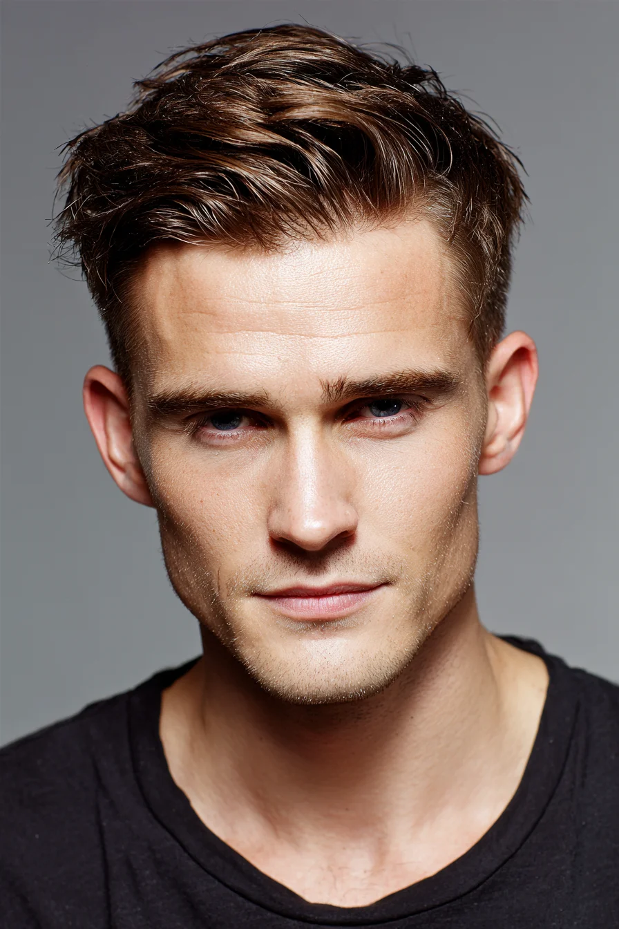 Textured Quiff with Tapered Sides — Modern Mens Short Top Hairstyle