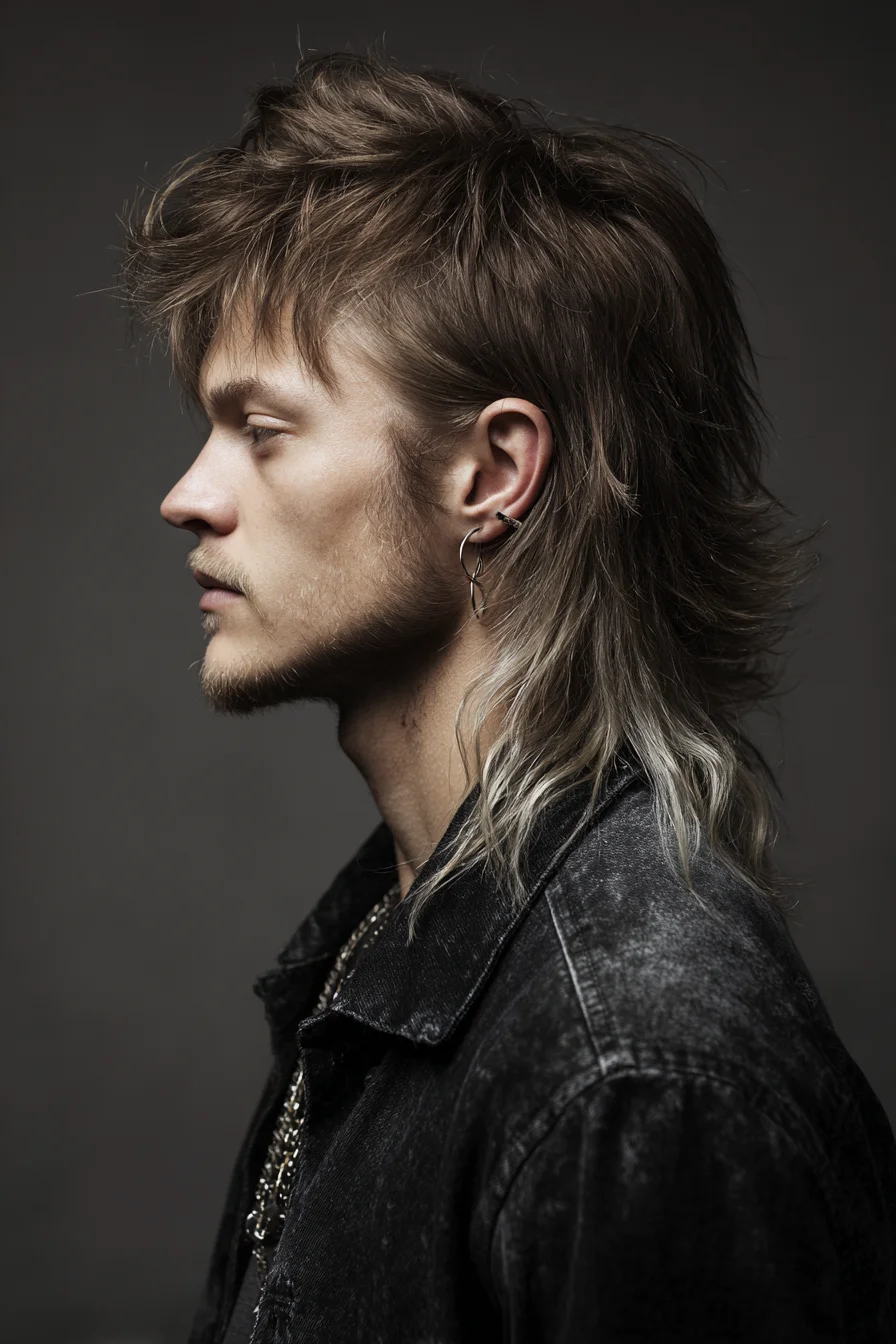 Textured Shag Mullet for Men — Modern Layered Mullet