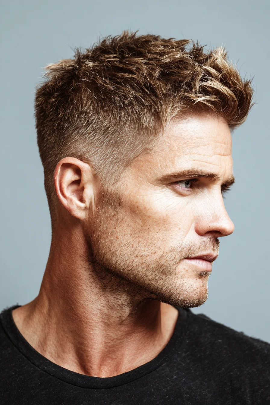 Textured Short Crop with Low Fade — Modern Mens Haircut for Natural Volume