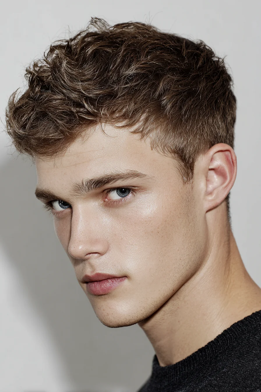 Textured Short Crop with Natural Volume — Mens Modern Casual Hairstyle