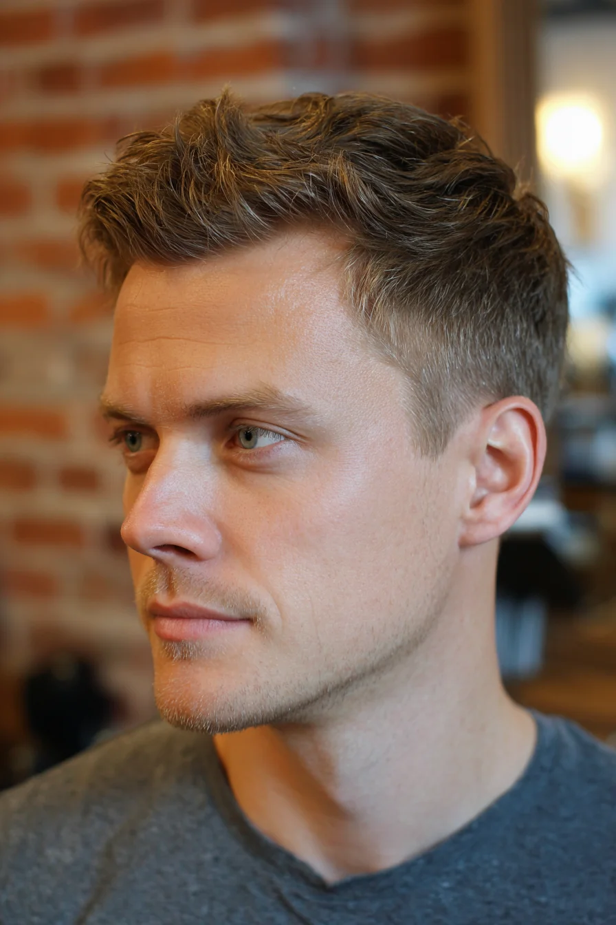 Textured Short Crop with Tapered Sides — Mens Casual Textured Hairstyle