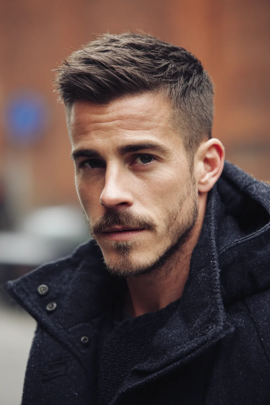 Textured Short Crop with Tapered Sides — Modern Mens Hairstyle