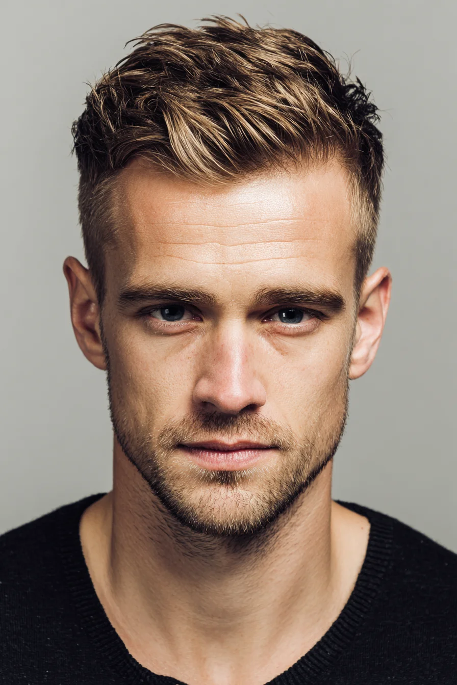 Textured Short Quiff with Tapered Sides — Mens Haircut & Styling