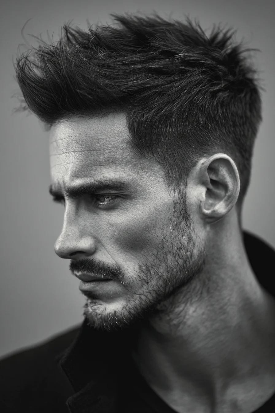 Textured Short Quiff with Tapered Sides — Modern Mens Hairstyle