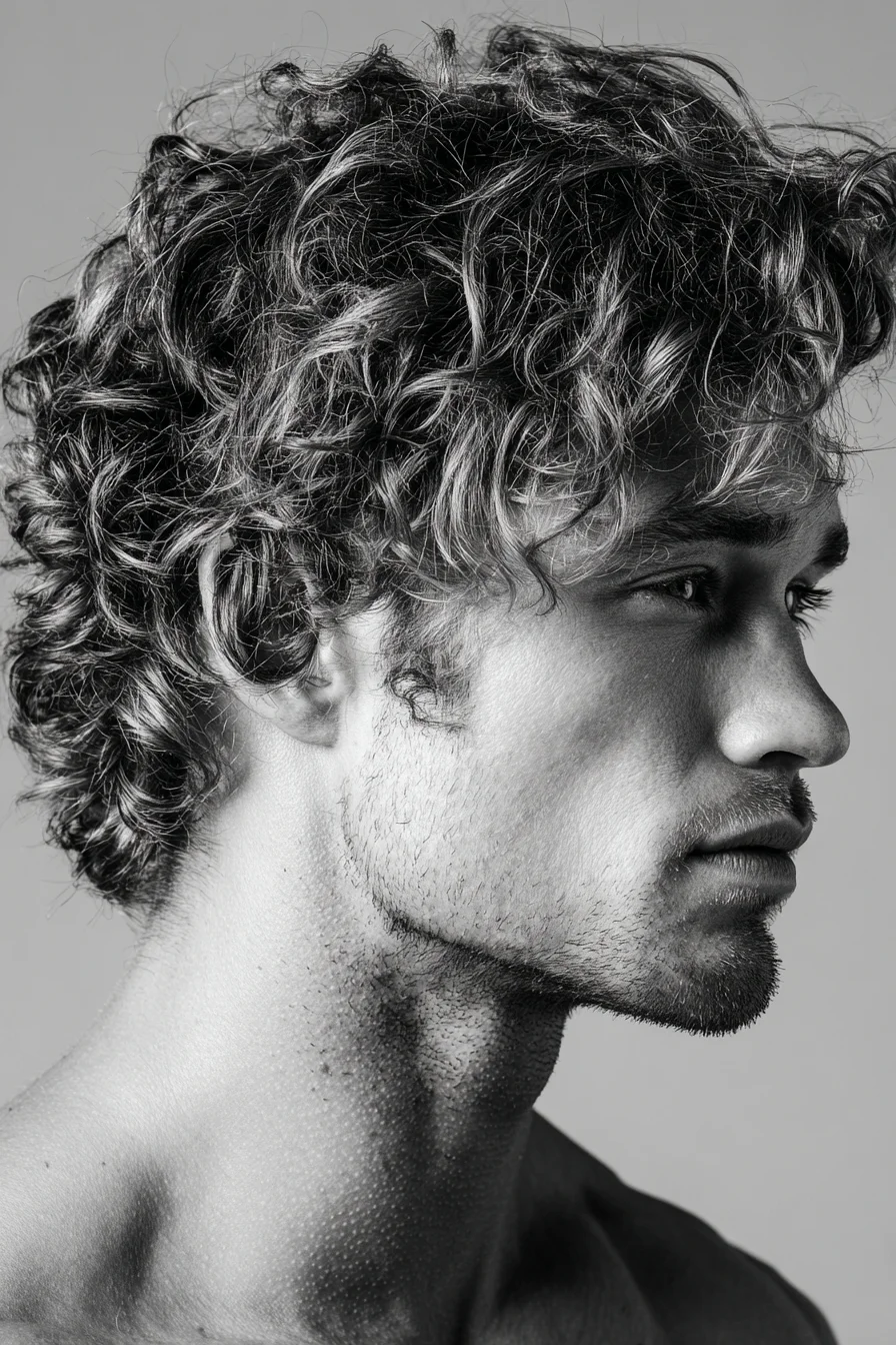Textured Tousled Curls for Men — Short to Medium Curly Hairstyle