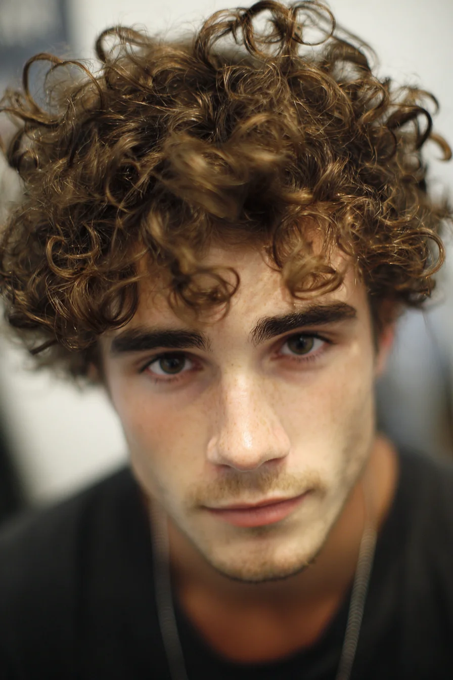 Textured Tousled Curly Crop for Men — Short Natural Curly Hairstyle