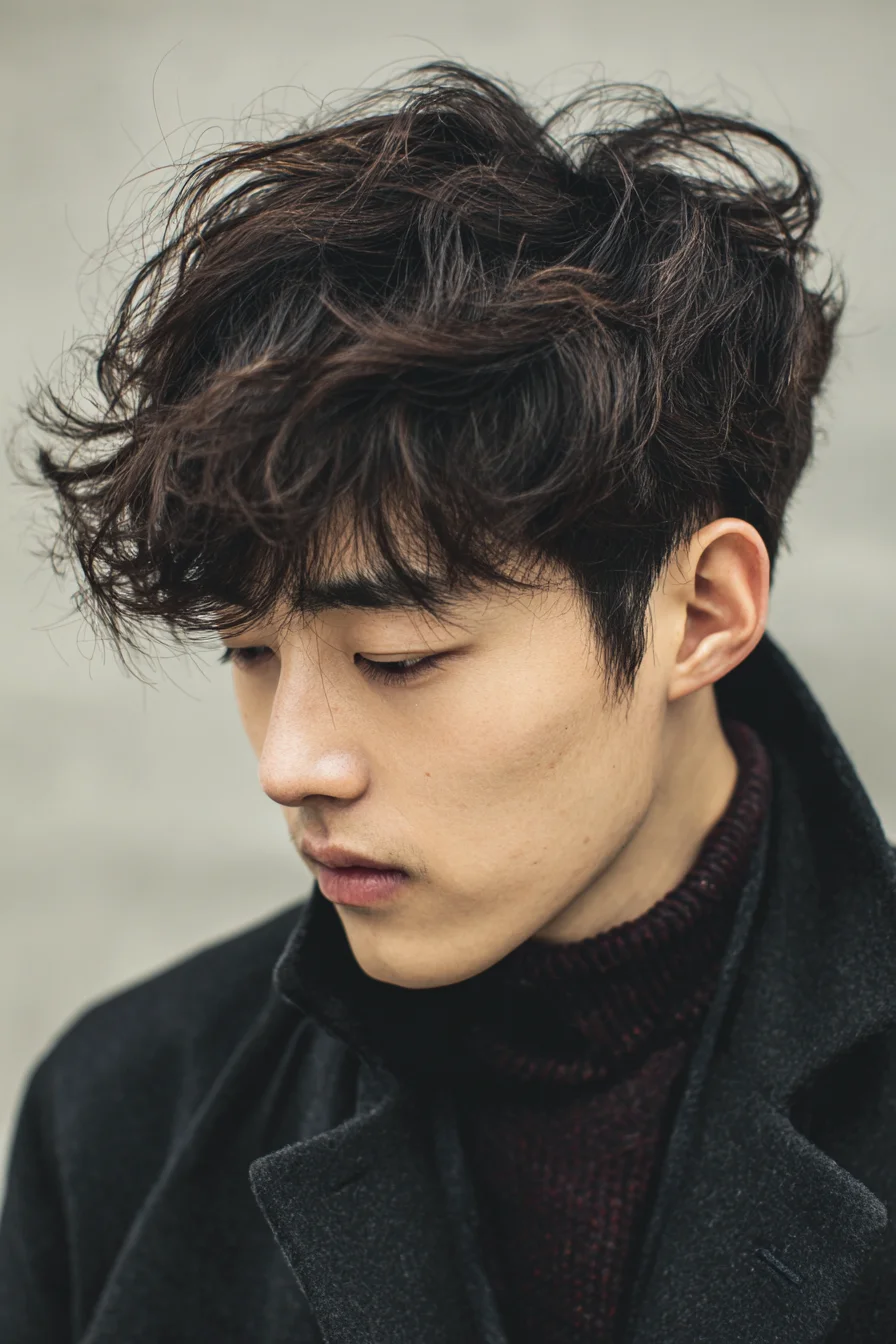 Textured Tousled Wavy Crop with Soft Fringe — Mens Modern Haircut