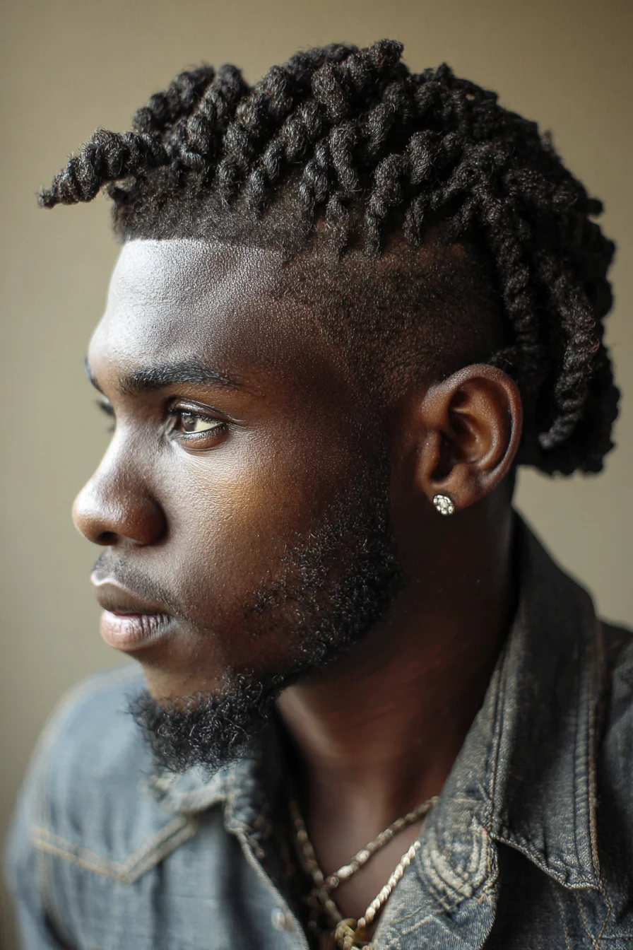 Textured Twist Crop with High Skin Fade — Mens Natural Hair