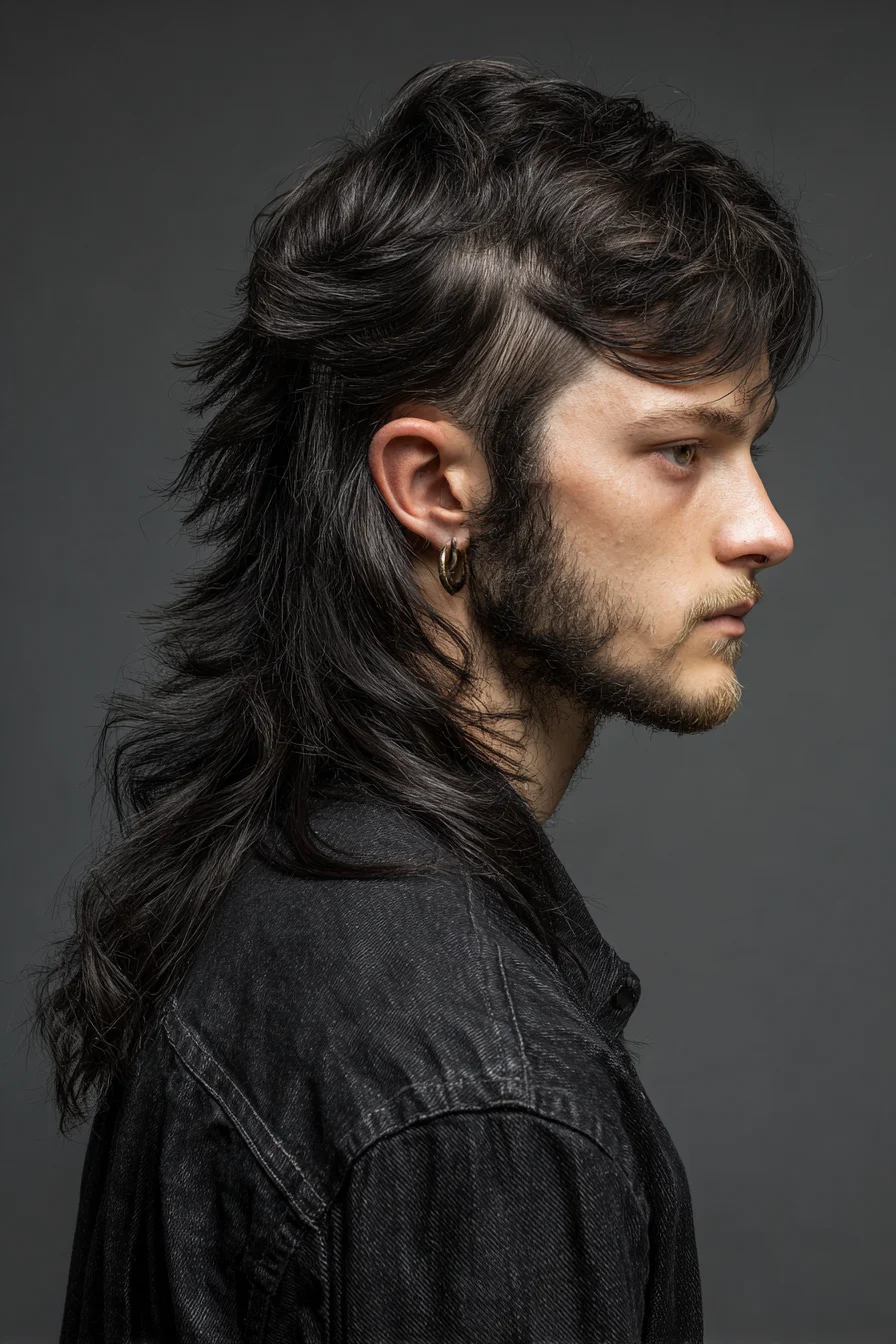 Textured Undercut Mullet — Modern Long Shag for Men