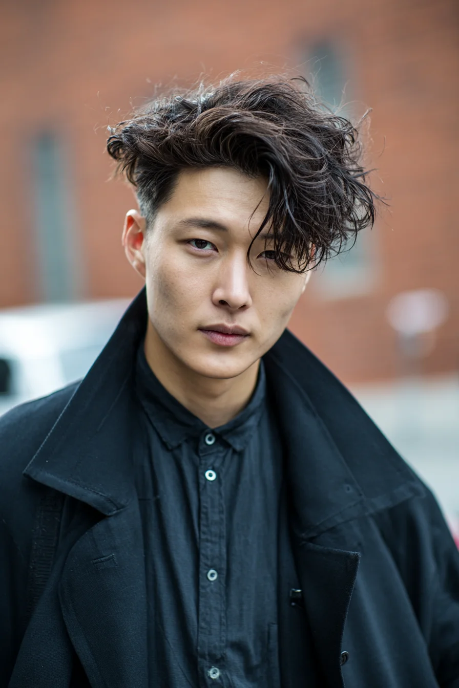 Textured Voluminous Fringe with Tapered Sides — Modern Mens Hairstyle