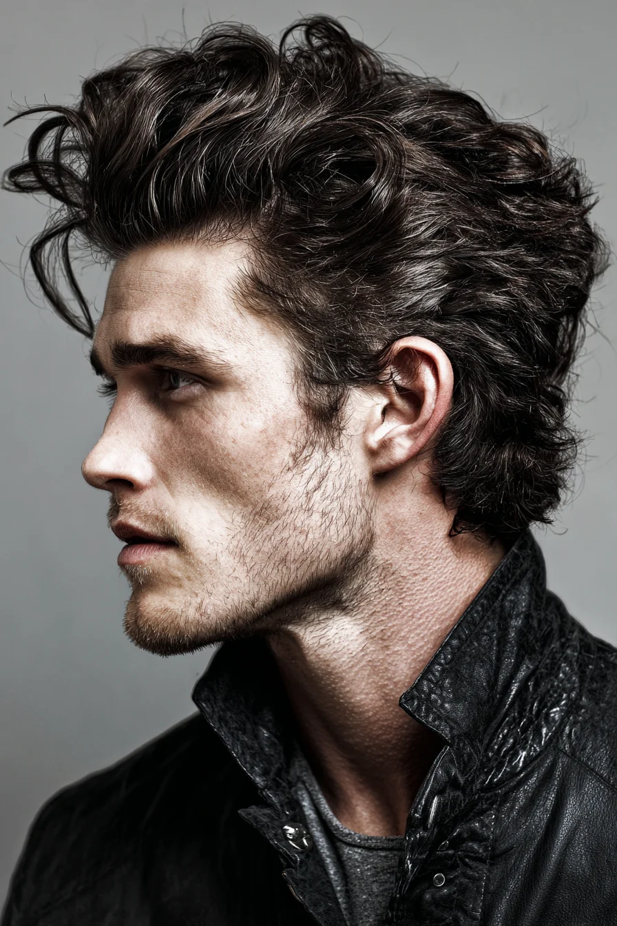 Textured Voluminous Quiff for Men — Modern Messy Pompadour