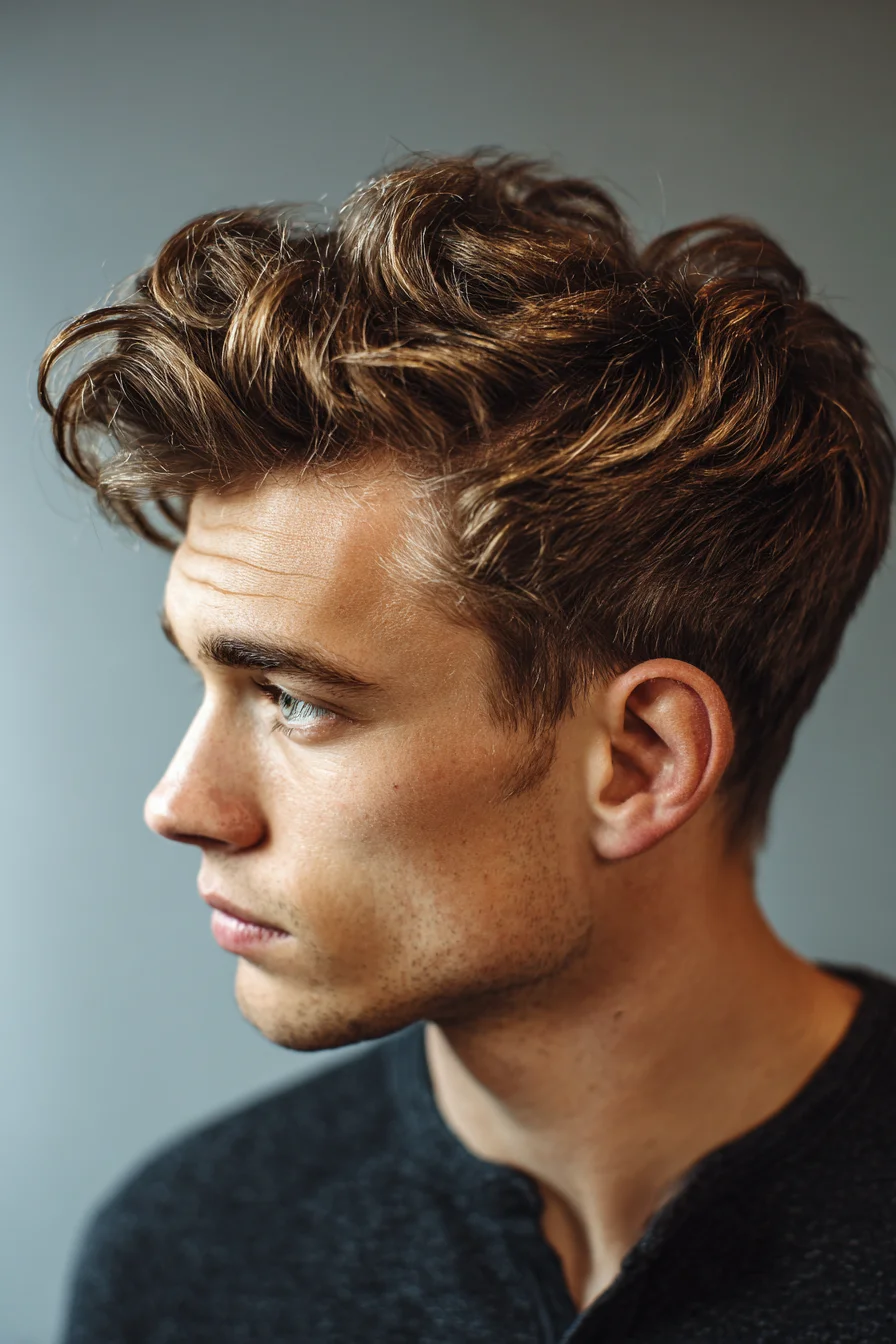 Textured Voluminous Quiff with Tapered Sides — Modern Mens Hairstyle