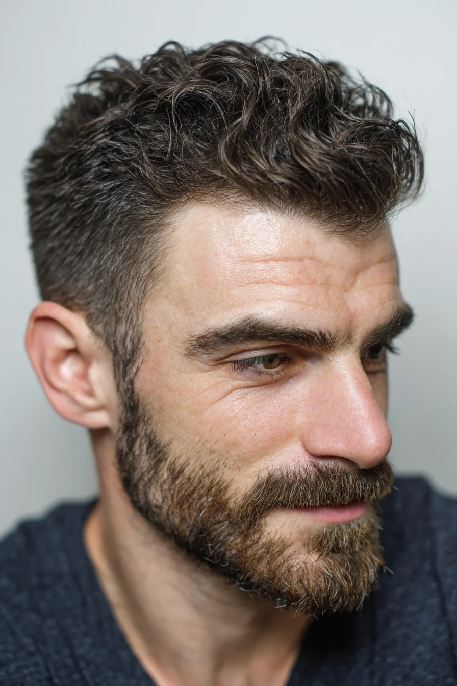 Textured Wavy Crop with Short Sides — Modern Mens Low Fade