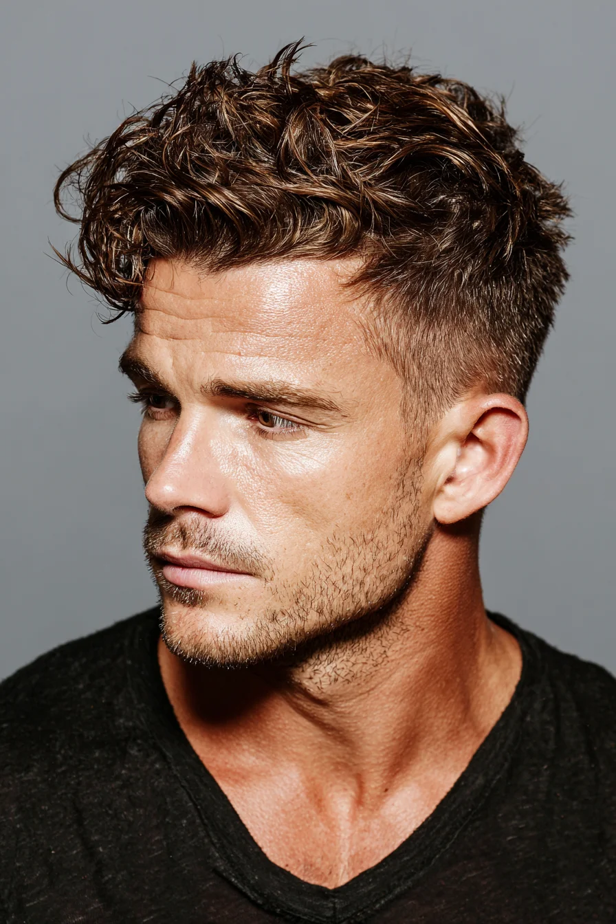 Textured Wavy Crop with Tapered Fade — Modern Mens Hairstyle