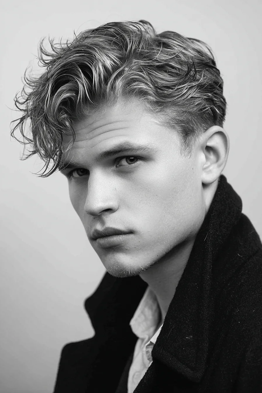 Textured Wavy Fringe with Tapered Sides