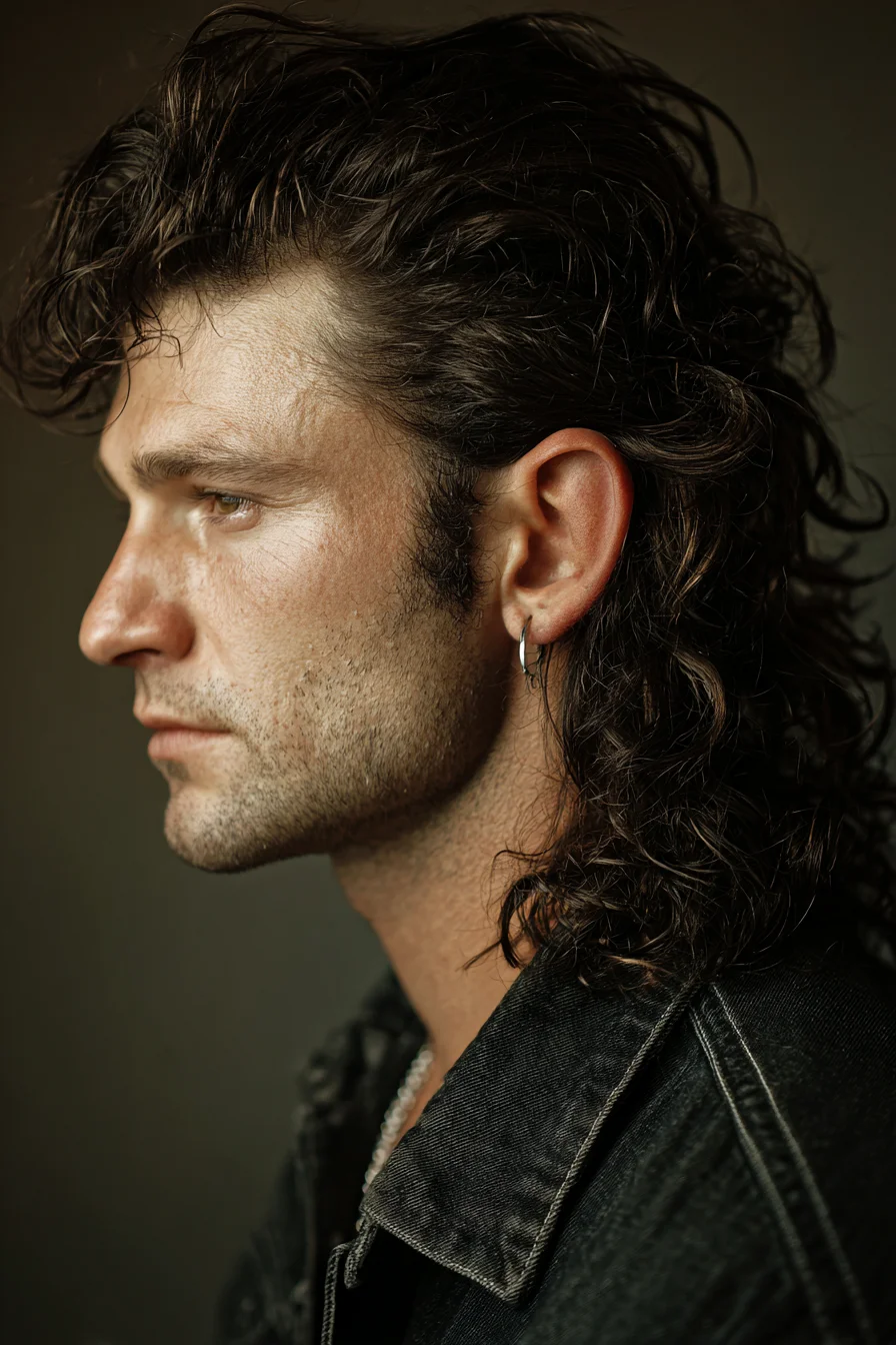 Textured Wavy Mullet — Modern Mens Tousled Hairstyle