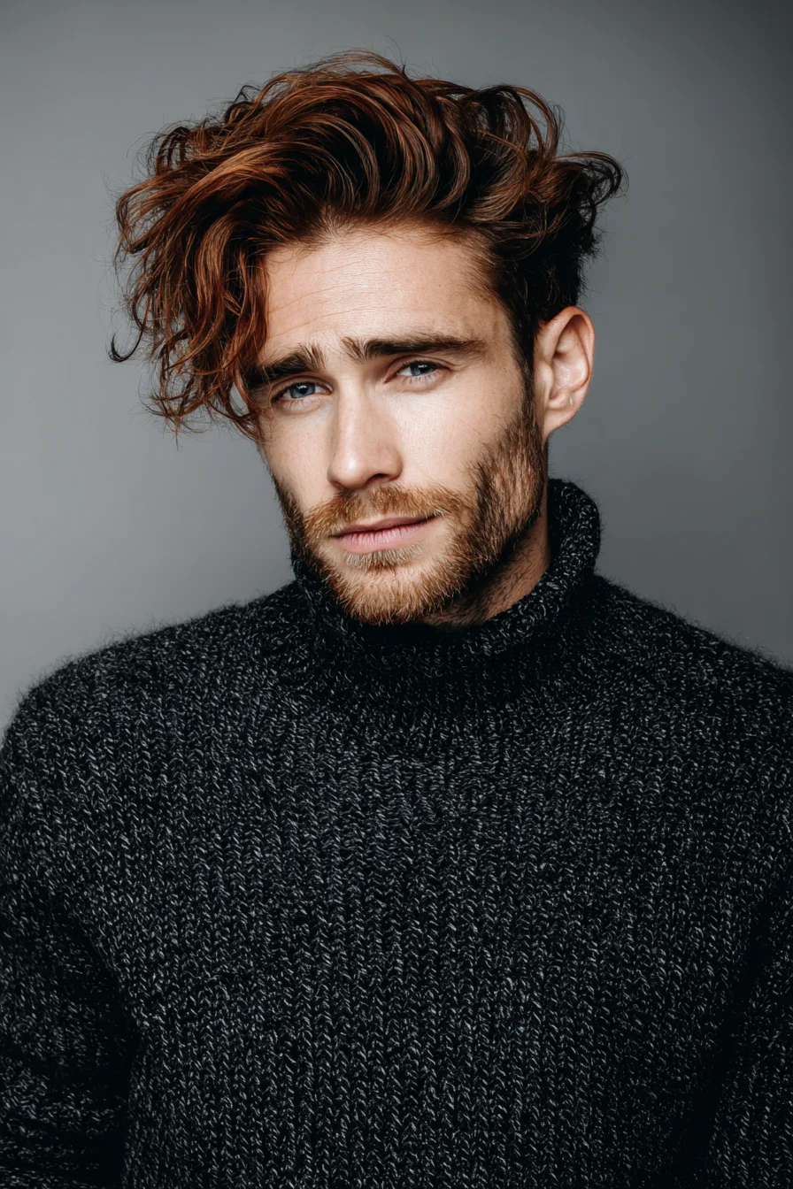 Textured Wavy Quiff for Men — Tousled Volume with Natural Finish