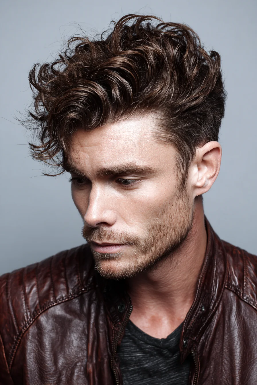 Textured Wavy Quiff with Tapered Sides — Modern Men’s Hairstyle