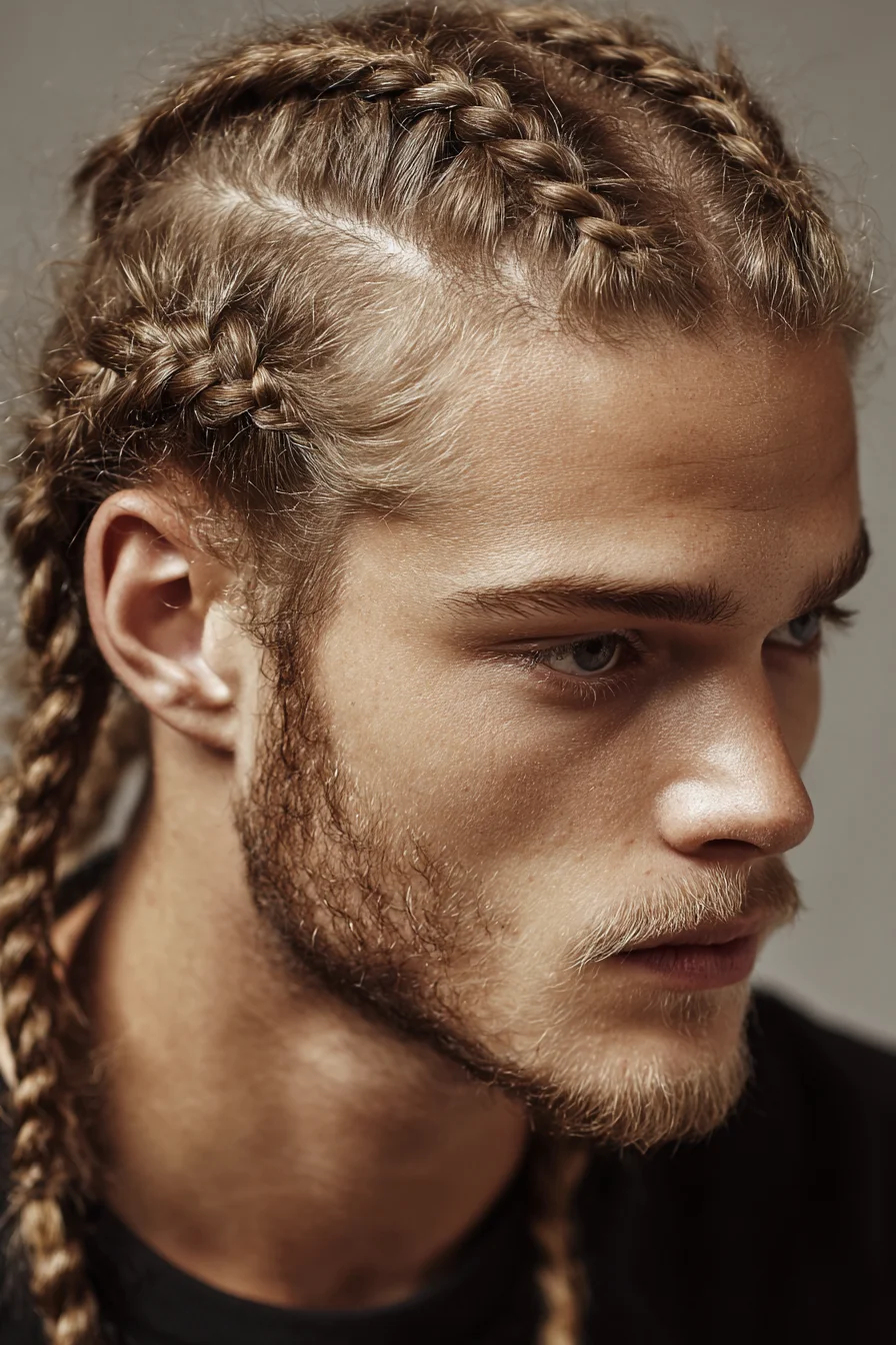 Tight Cornrow Braids for Men — Sculpted Scalp Braids and Low Fade Pairing