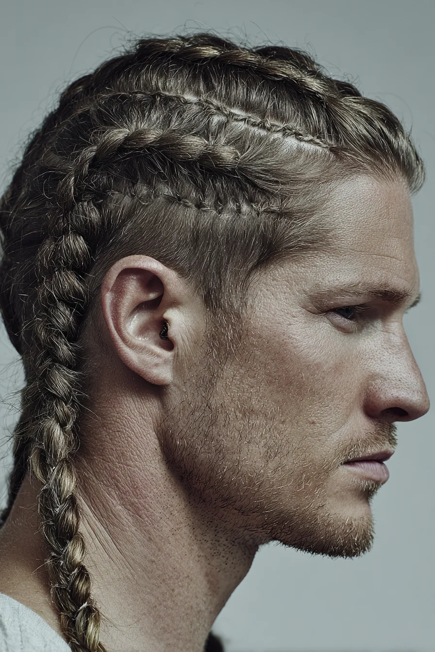 Tight Cornrow Braids with Undercut — Mens Braided Back Hairstyle