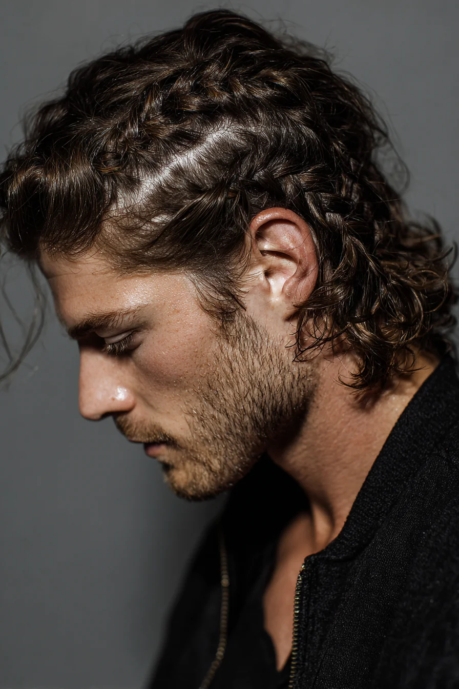 Viking Knot & Wolf Linework — Temple, Jawline & Neck Tattoo