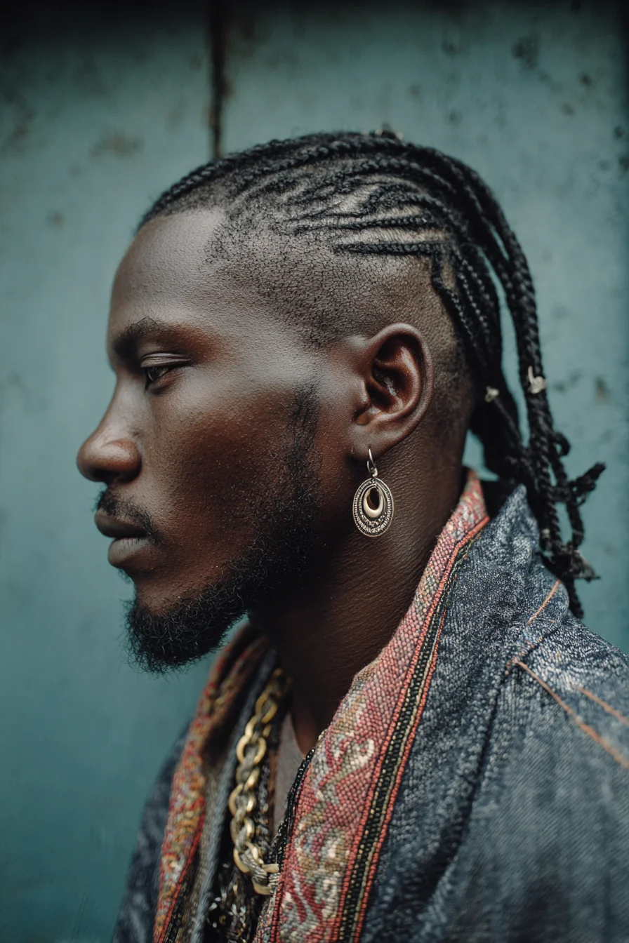 Braided Cornrows with Undercut — Mens Tight Back Braids