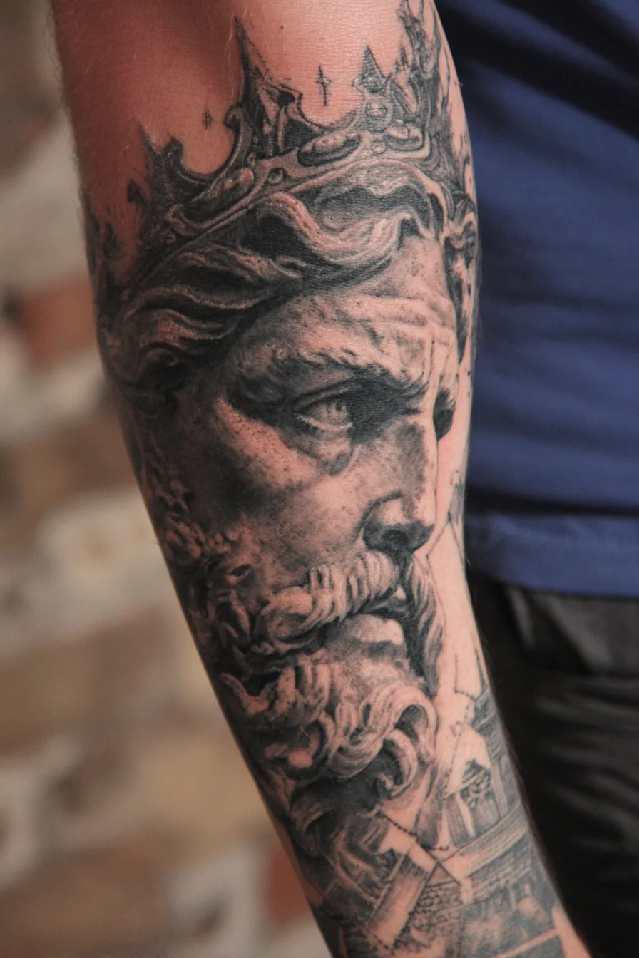 Casual Tee and Dark Trousers — Tattoo-Forward Mens Everyday Outfit