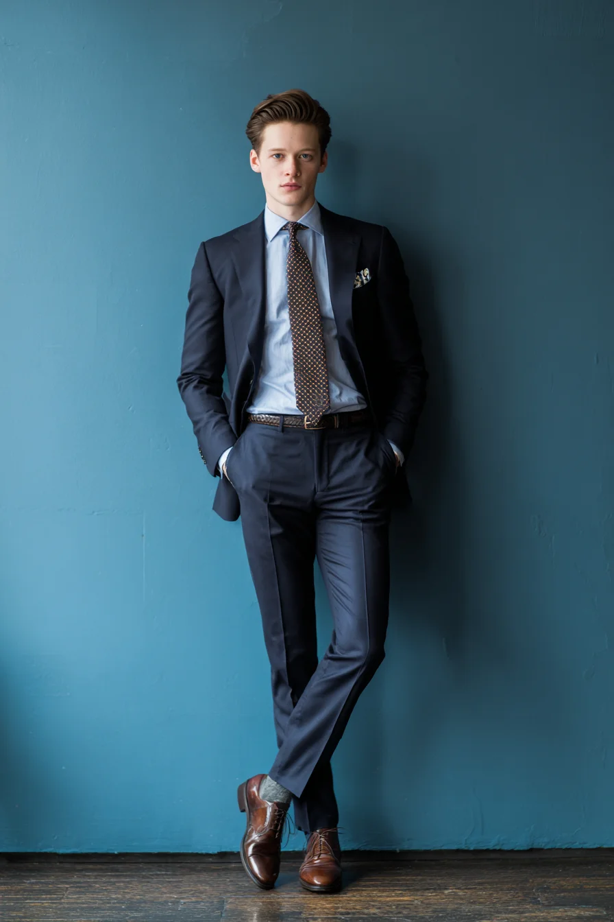 Classic Textured Side Part with Volume — Mens Medium-Length Hairstyle