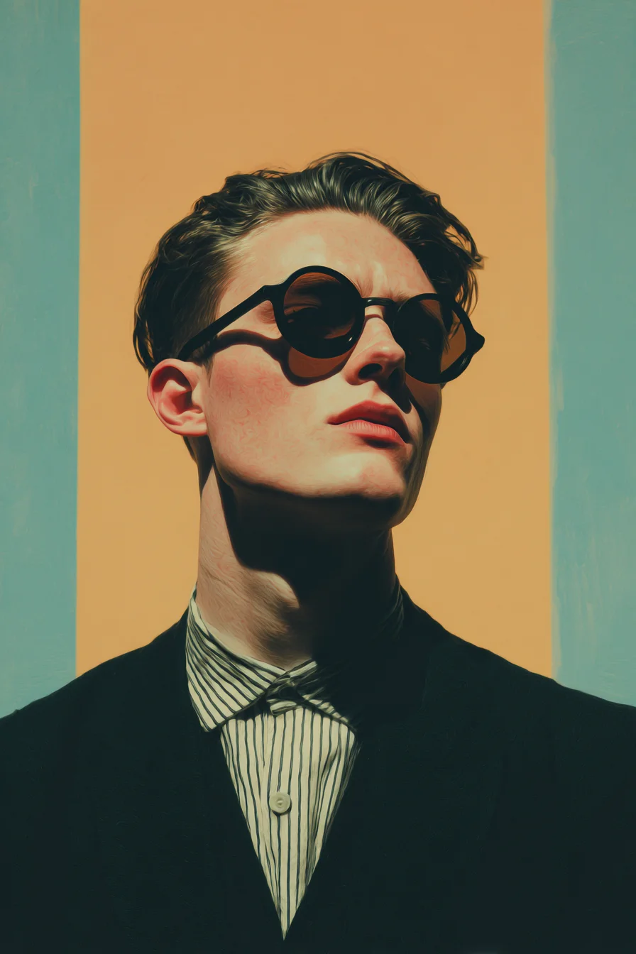 Classic Textured Side‑Swept Pompadour for Men