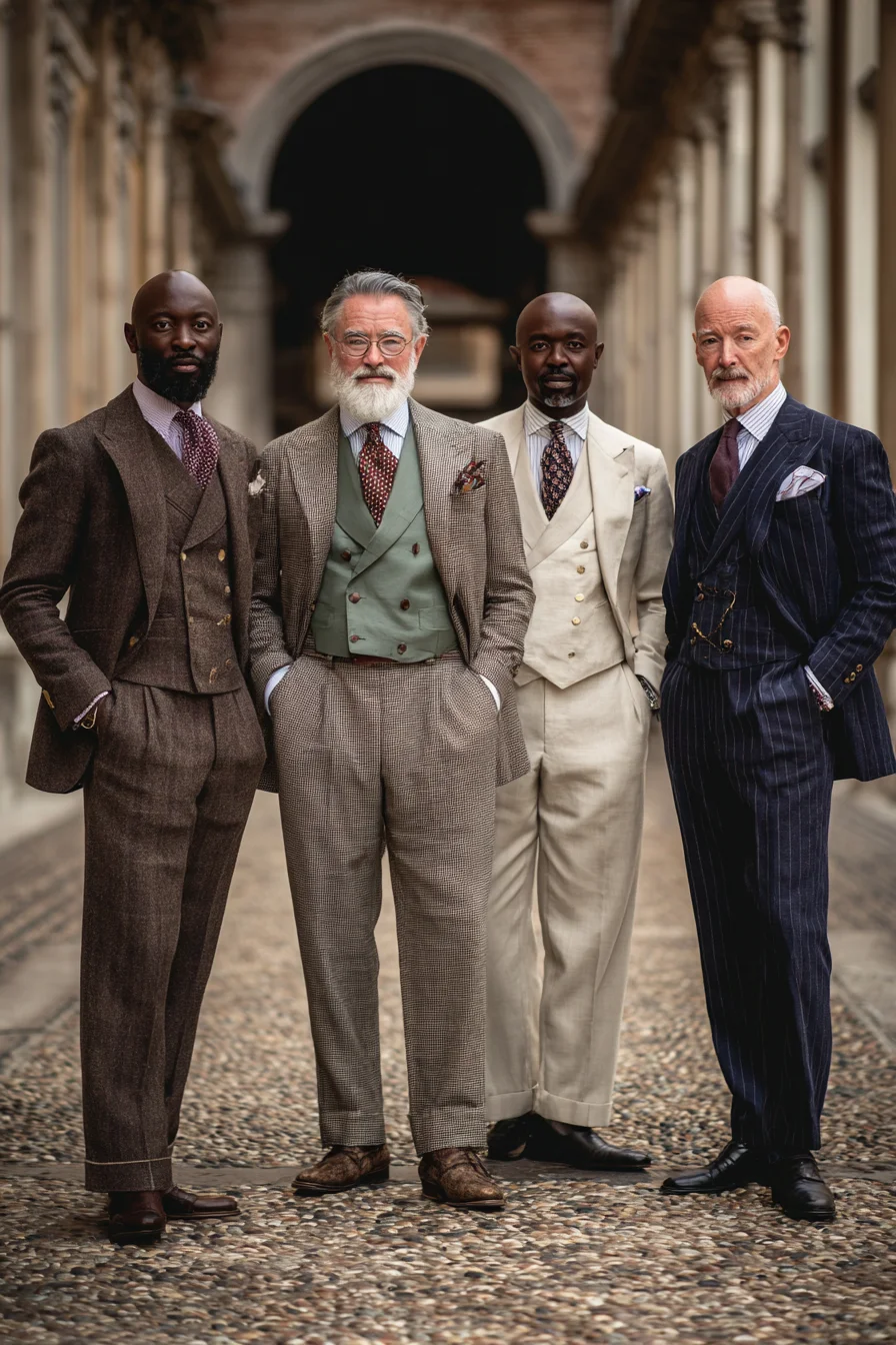 Classic Three‑Piece Tailored Suits — Timeless Menswear Styling