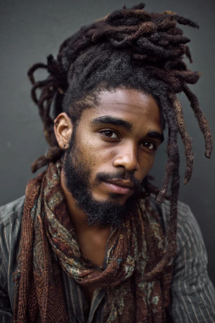 High Top Dreadlocks for Men — Textured Locs with Beard-Friendly Finish