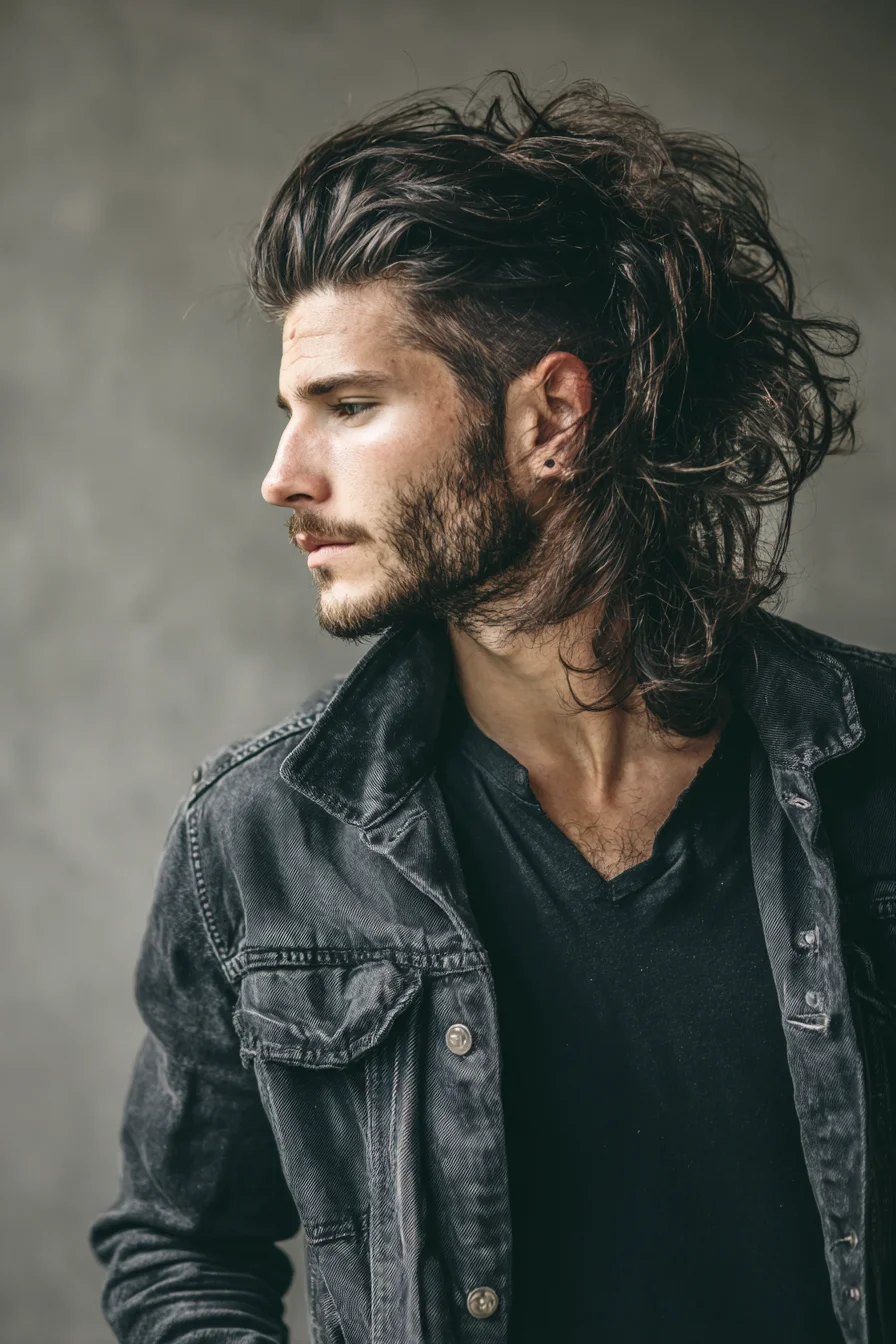 Long Textured Back-and-Sides with Disconnected Undercut — Mens Voluminous Style