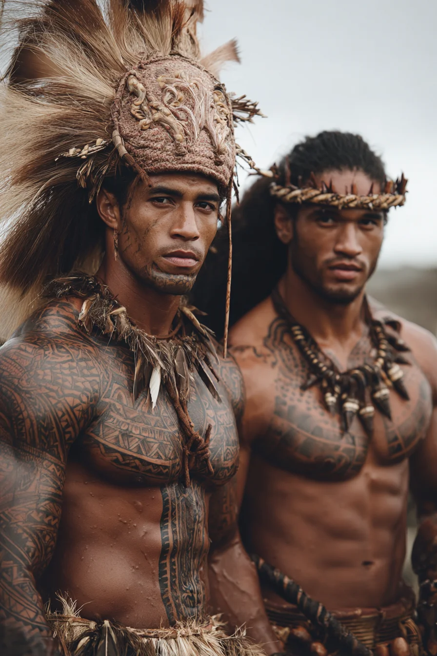 Long Textured Mens Hair with Natural Volume and Braided Accents