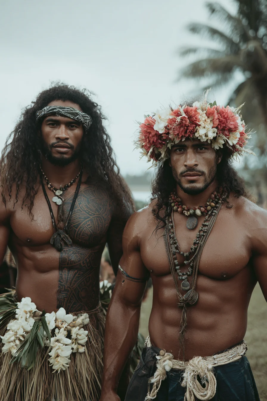 Long Textured Mens Hair with Natural Waves — Layered Boho Cut