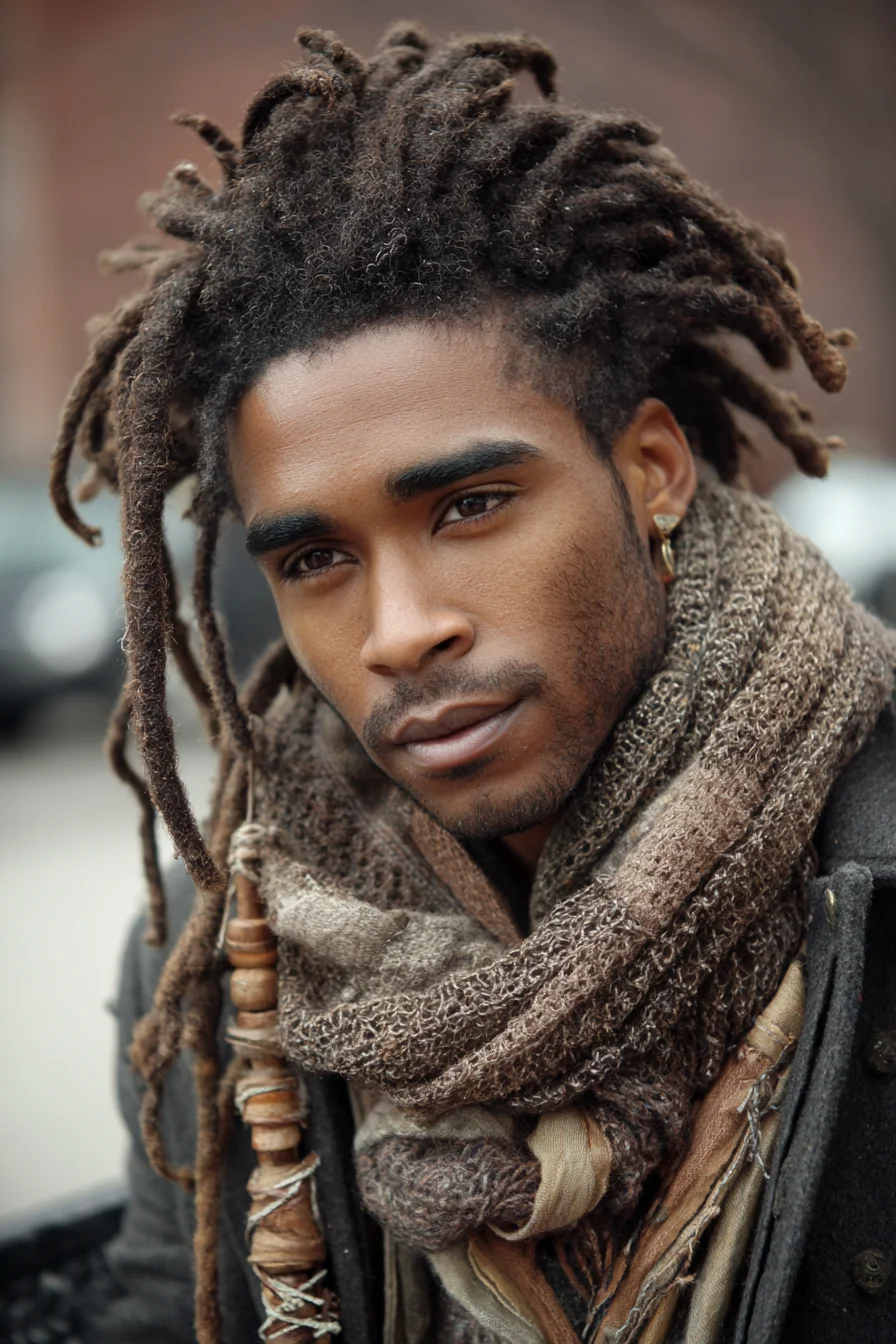 Mens High-Top Dreadlocks — Natural Textured Locks for Modern Men