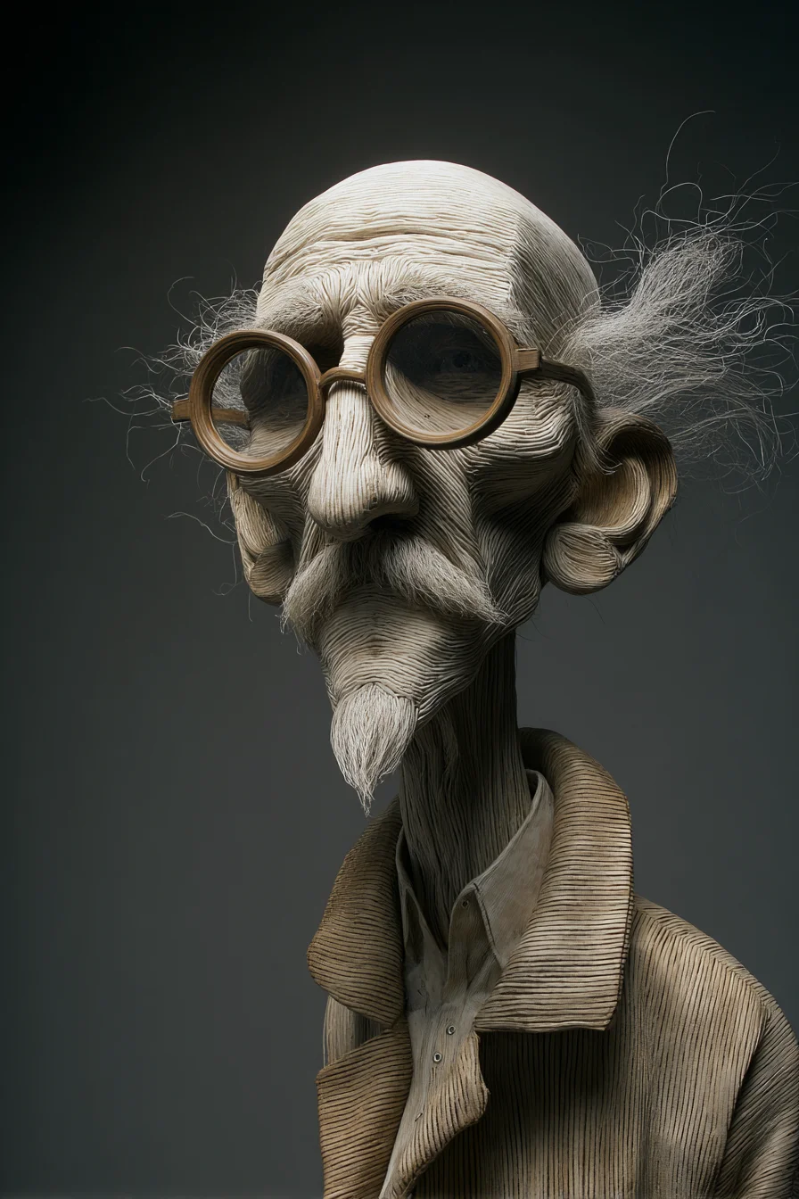 Mens Textured Wispy Balding Sides with Short Goatee