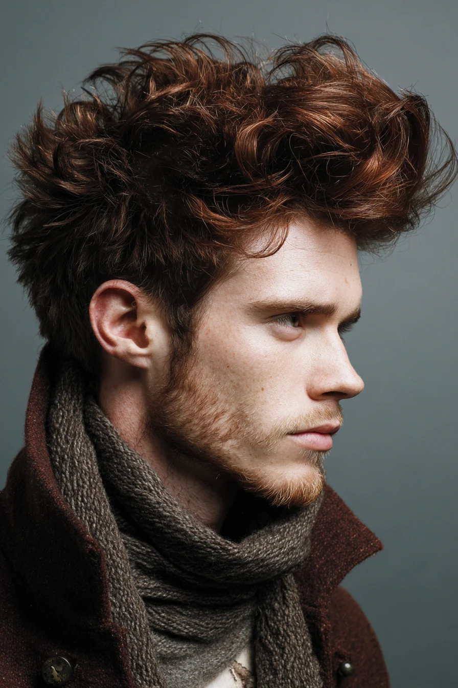 Mens Winter Layers: Wool Coat, Knit Scarf & Textured Casual Grooming