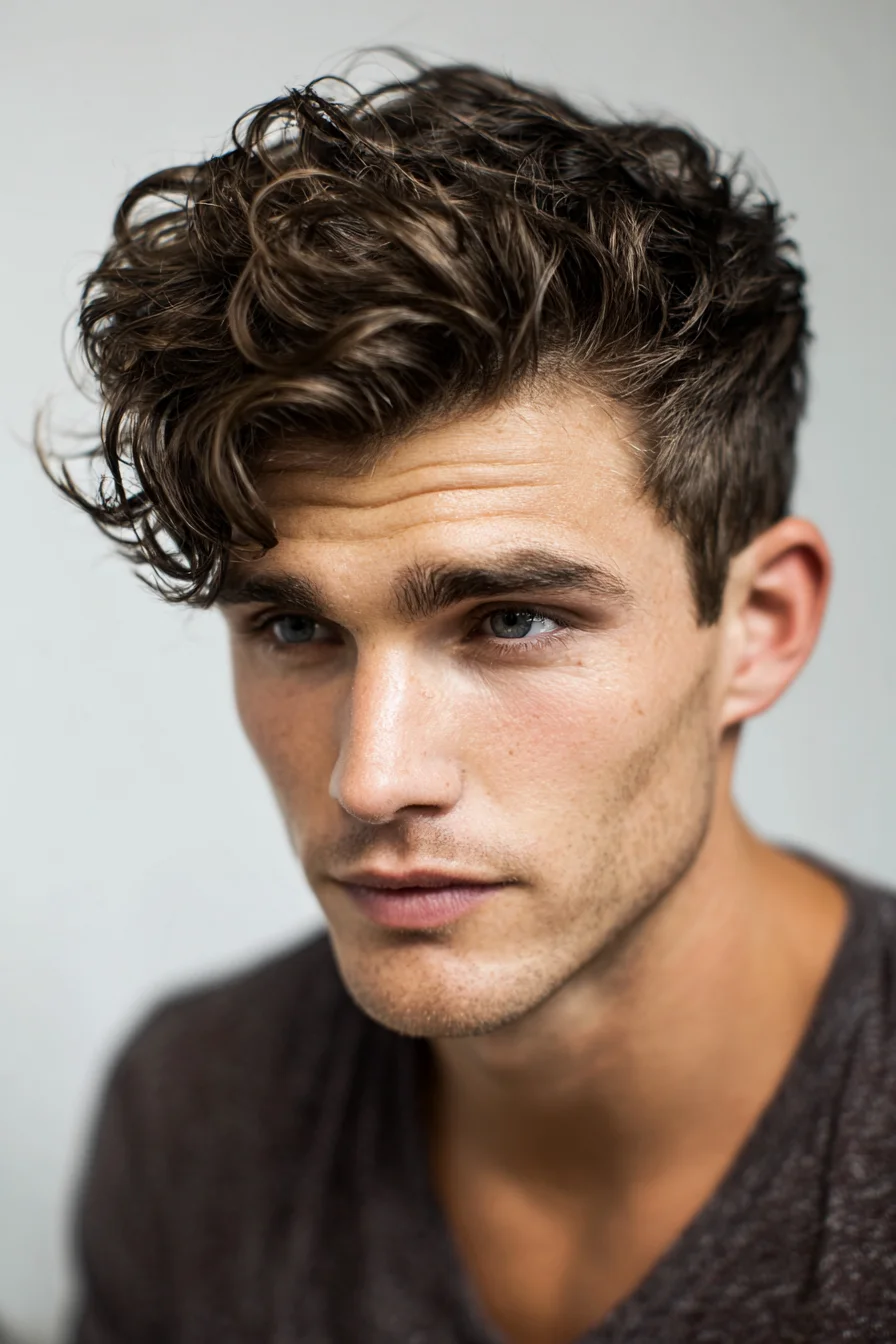 Modern Casual: Textured V‑Neck Tee and Minimal Grooming for Men