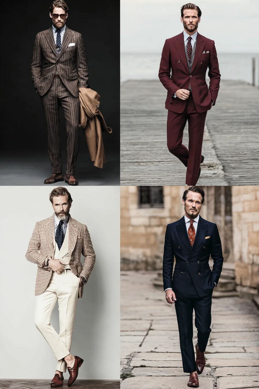 Modern Tailored Suits: Double-Breasted, Patterned Blazers & Smart Separates