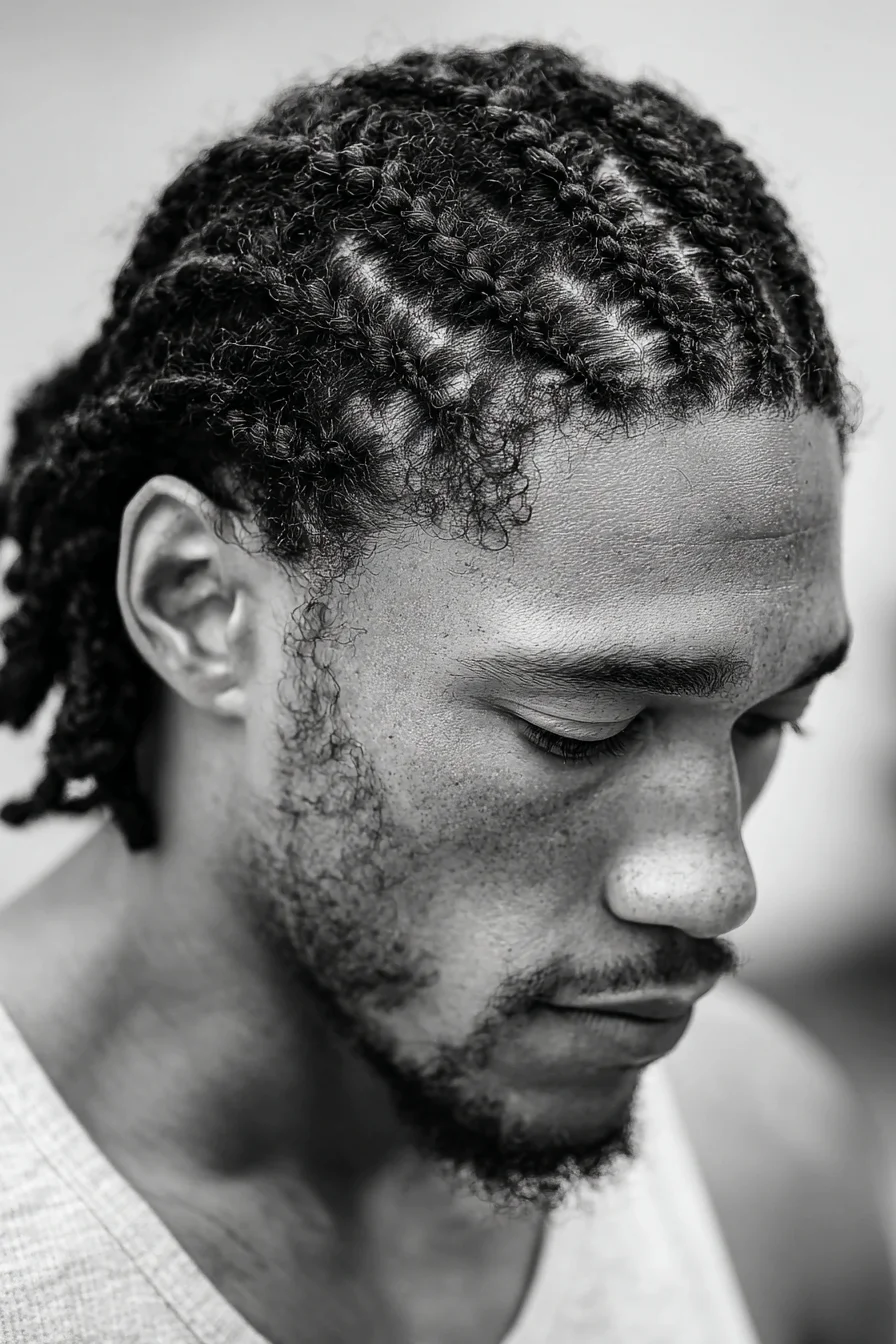 Neat Short Cornrows for Men — Low-Maintenance Braided Style