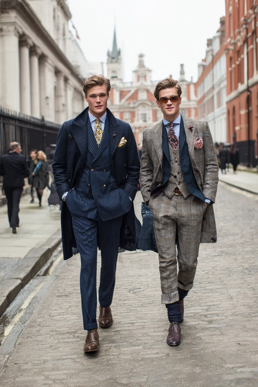 Tailored Winter Suits: Double‑Breasted Pinstripe and Glencheck Layering for Men