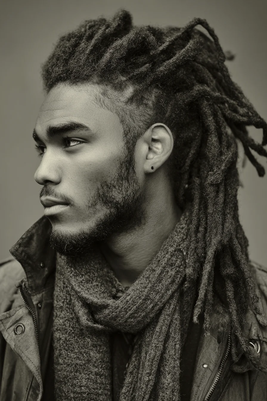Tapered Undercut with Long Dreadlocks — Mens Natural Loc Style