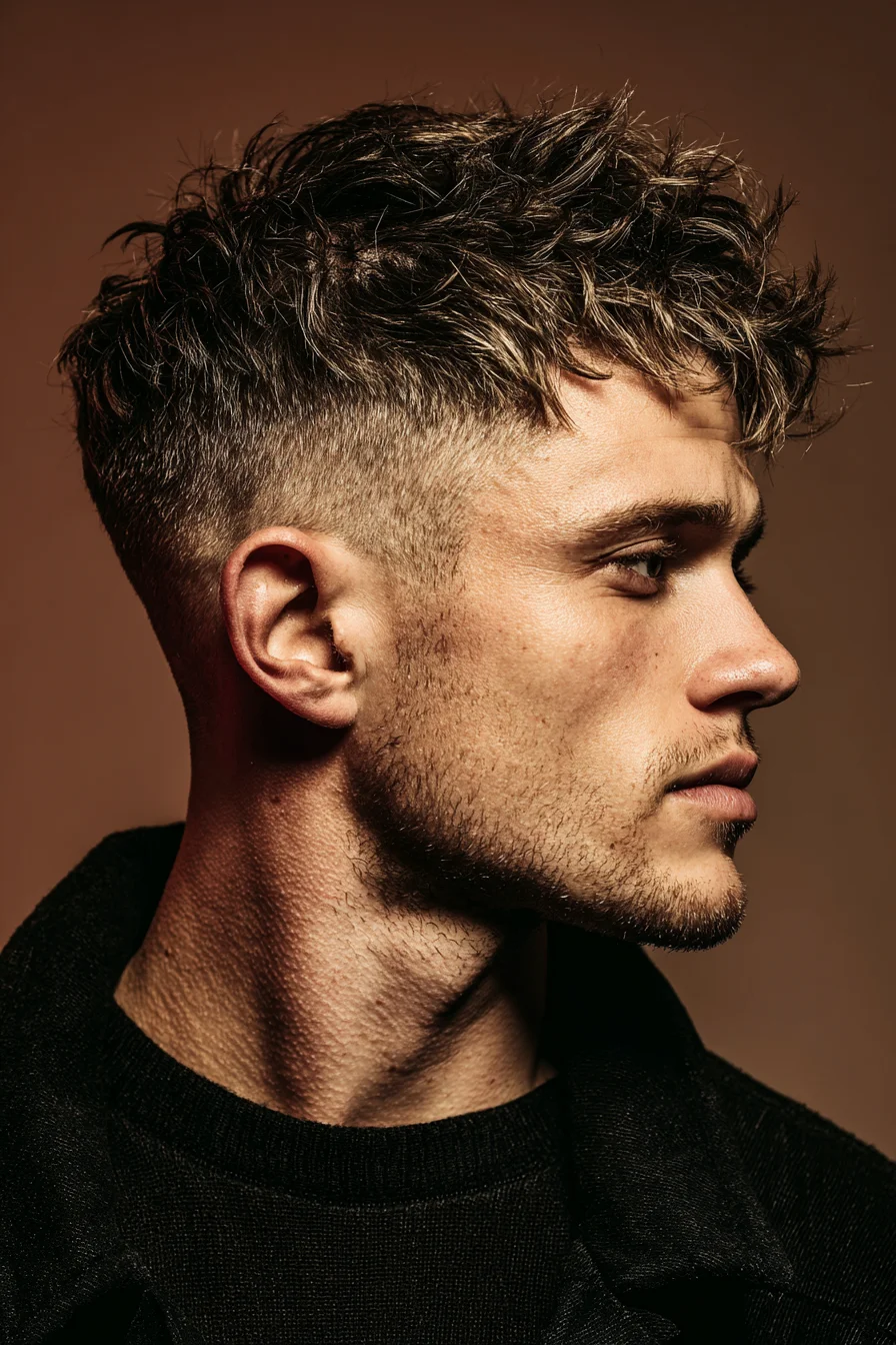 Textured Crop with High Skin Fade — Mens Short Fringe Hairstyle