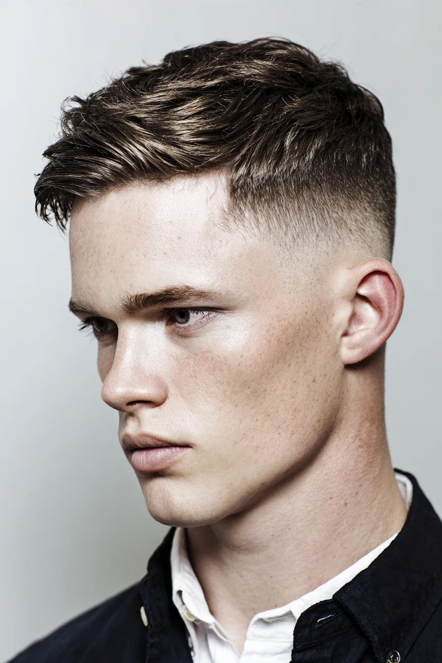 Textured Crop with High Skin Fade — Modern Mens Short Hairstyle