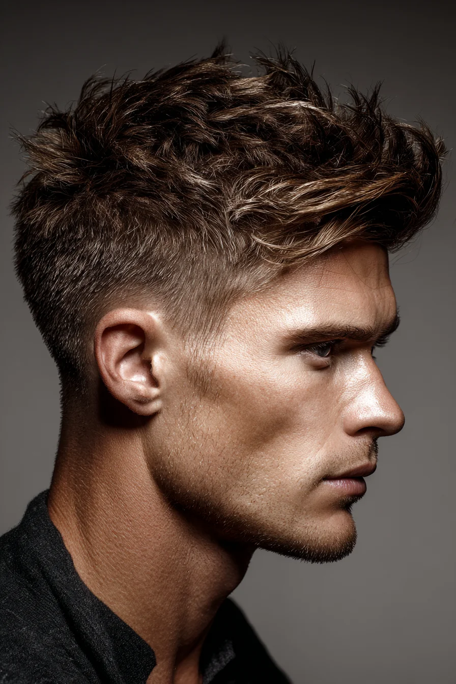 Textured Crop with Short Sides — Modern Mens Messy Top