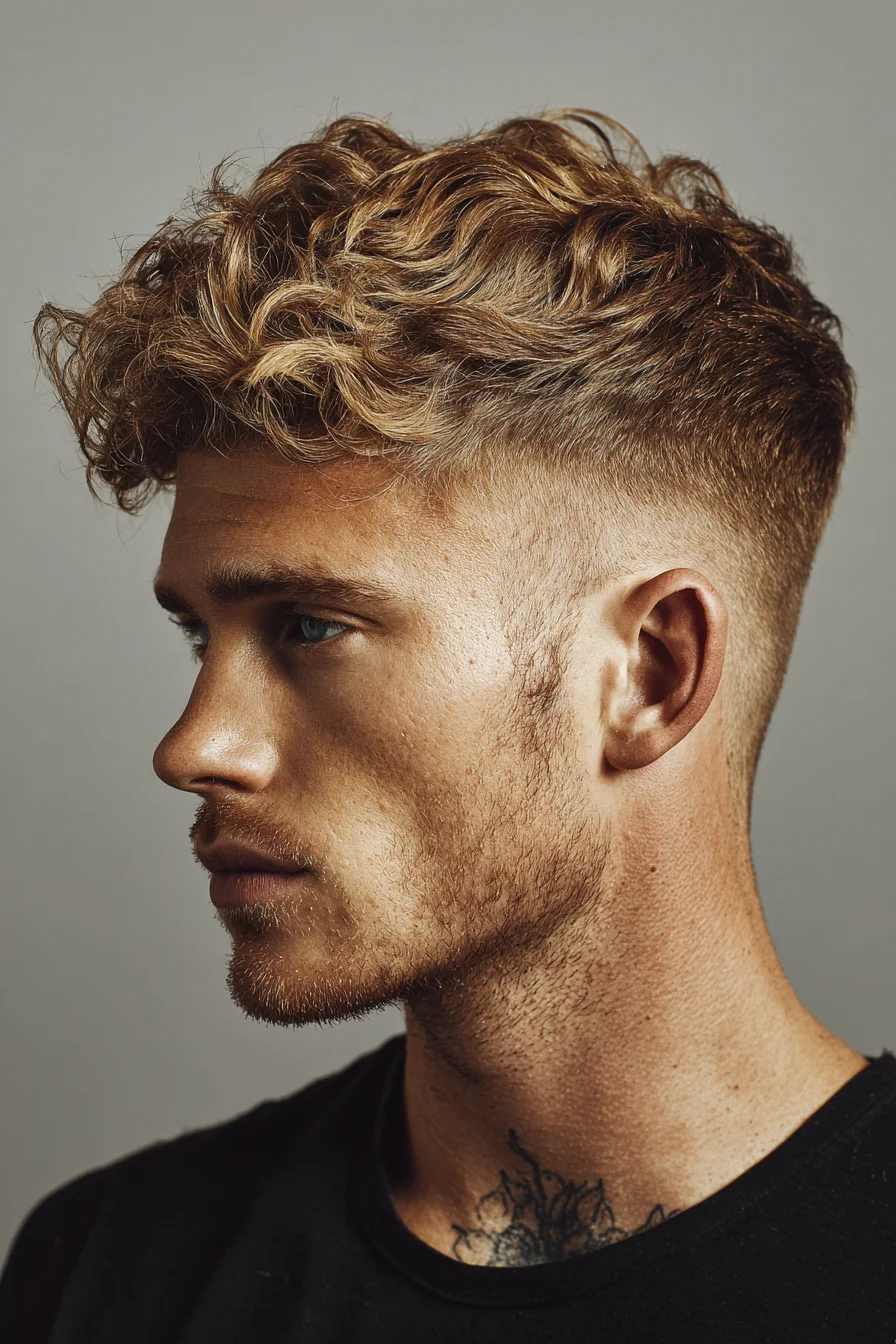 Textured Curly Crop with High Skin Fade — Modern Men’s Short Hairstyle