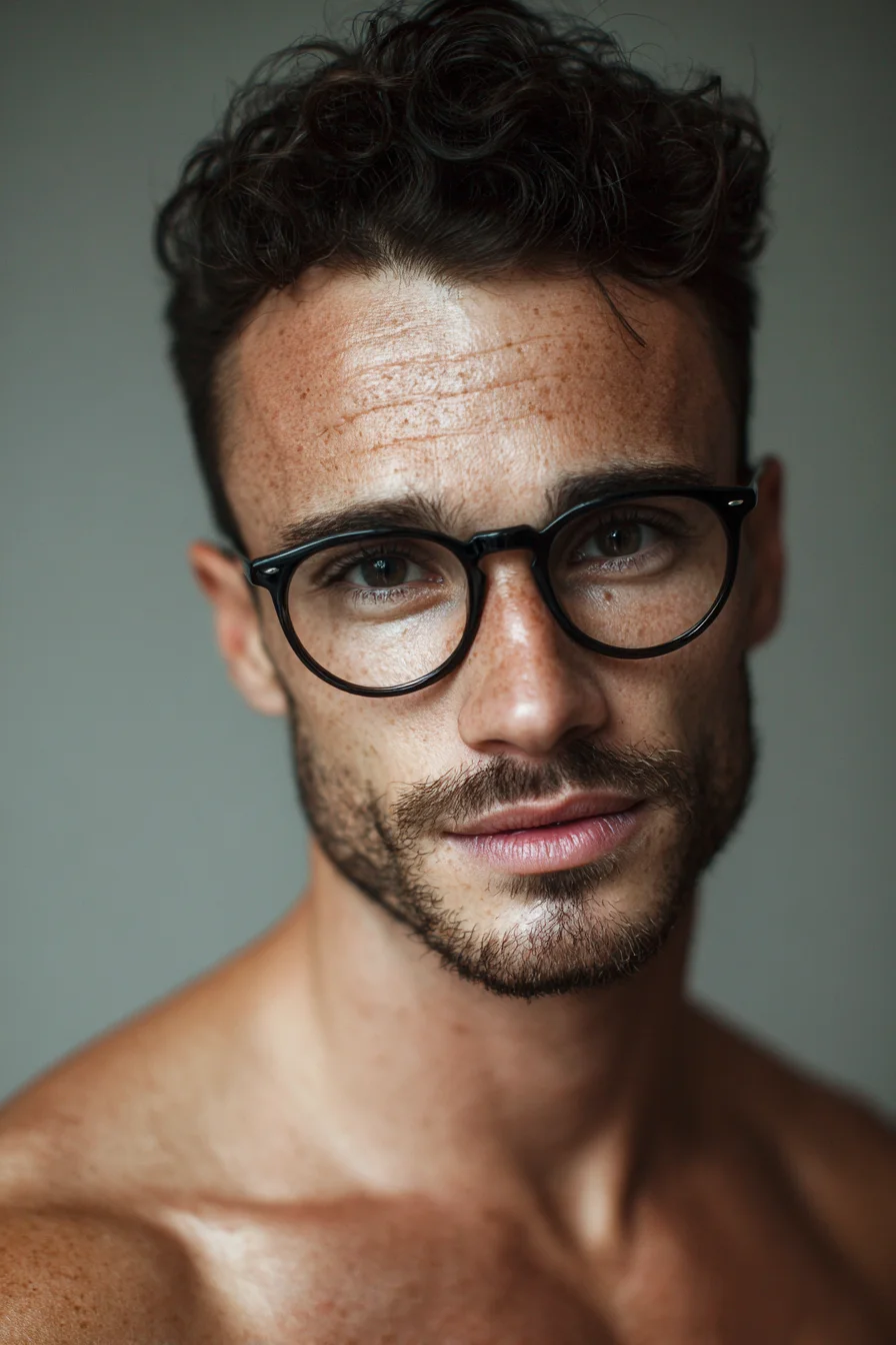 Textured Curly Top with Short Sides — Modern Mens Crop