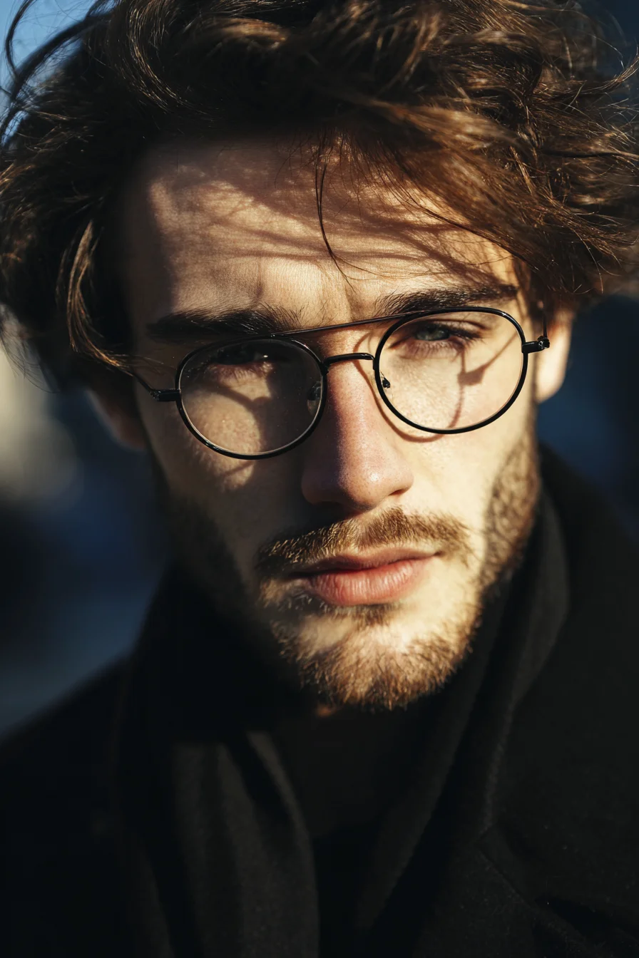 Textured Medium-Length Mens Hair with Natural Volume and Messy Side Sweep