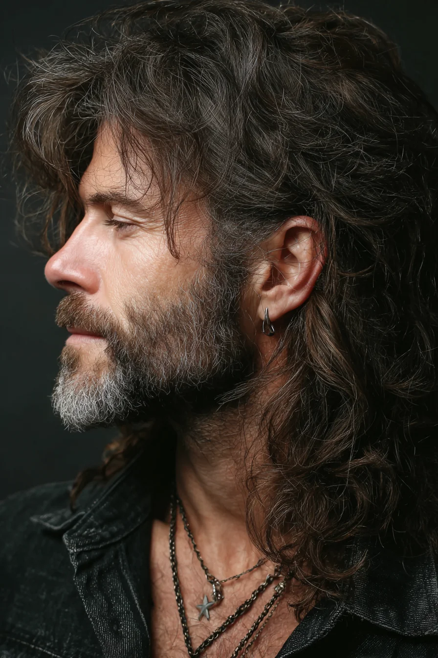 Textured Medium-Long Layered Waves for Men