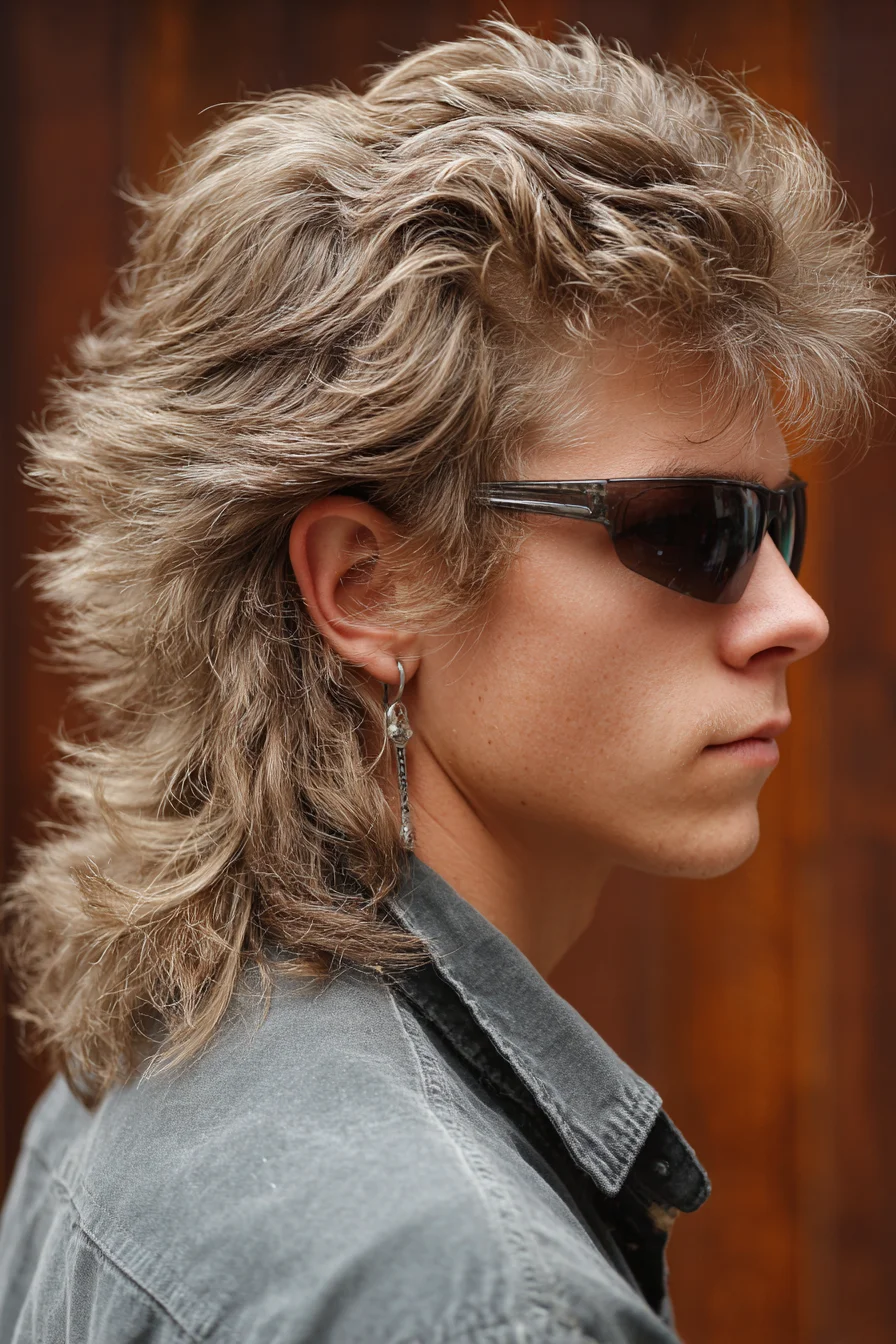 Textured Modern Mullet — Layered Mens Shag with Volume